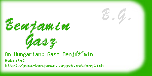 benjamin gasz business card